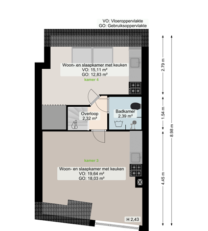 Floorplan - Helper Westsingel 27A, 9721 BB Groningen